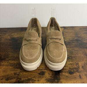 Patina Zoe Chunky Loafer Womens Sz‎ 8.5 Fawn Brown Portland Leather